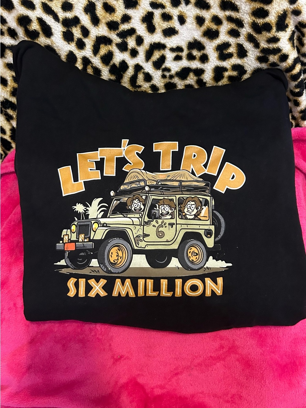 "Let's Trip" Sturniolo Triplets merch Black Graphic Hoodie Sweatshirt 6 mill sub